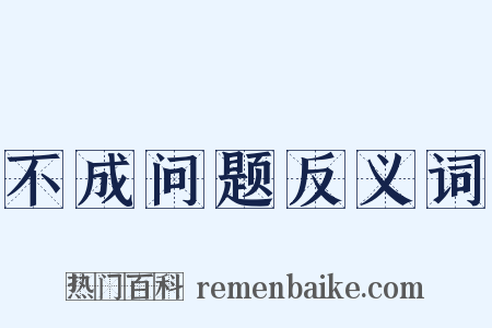 不成问题反义词是什么意思的图片